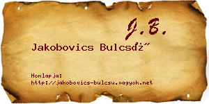 Jakobovics Bulcsú névjegykártya